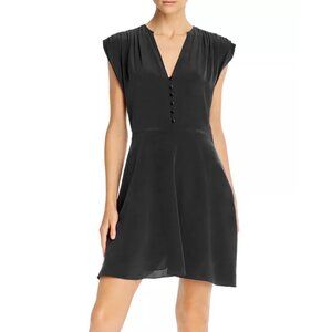 NWT Equipment Danette Silk Mini Dress in Black - Size 2